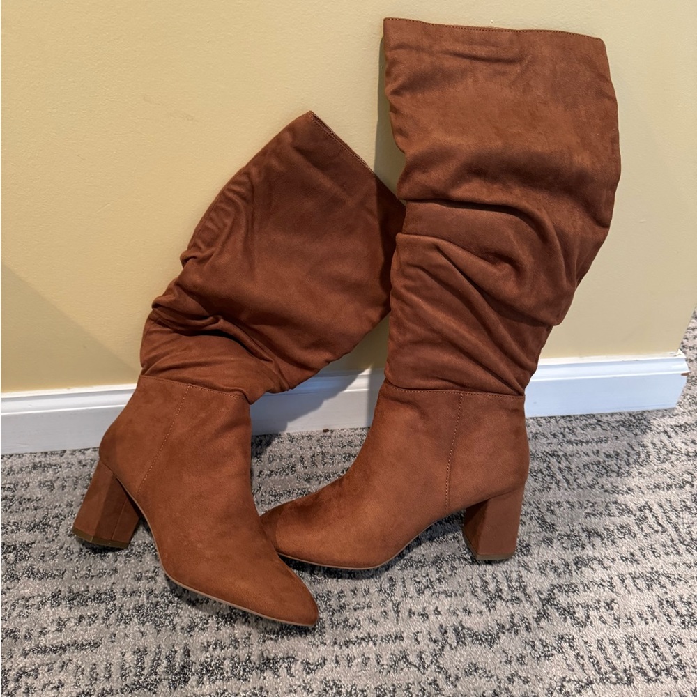 Loft Faux Suede slouch boot sz 9M classic brown